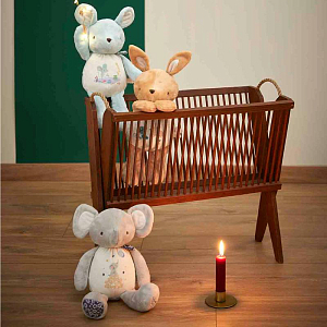 Мягкая развивающая игрушка Kaloo "Mouse", серия "Petites Chansons", голубая, 28 см